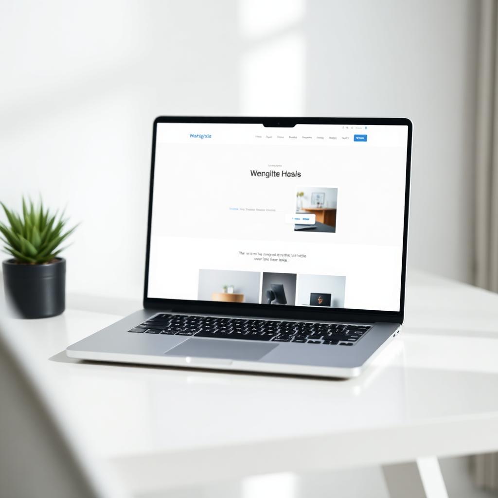Moderne website op een laptop